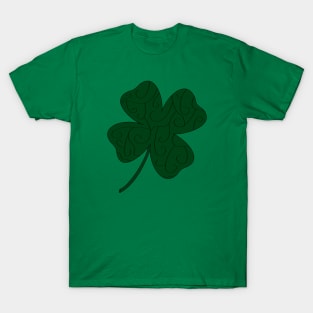 Patterned Four Leaf Clover (Mint Green) T-Shirt